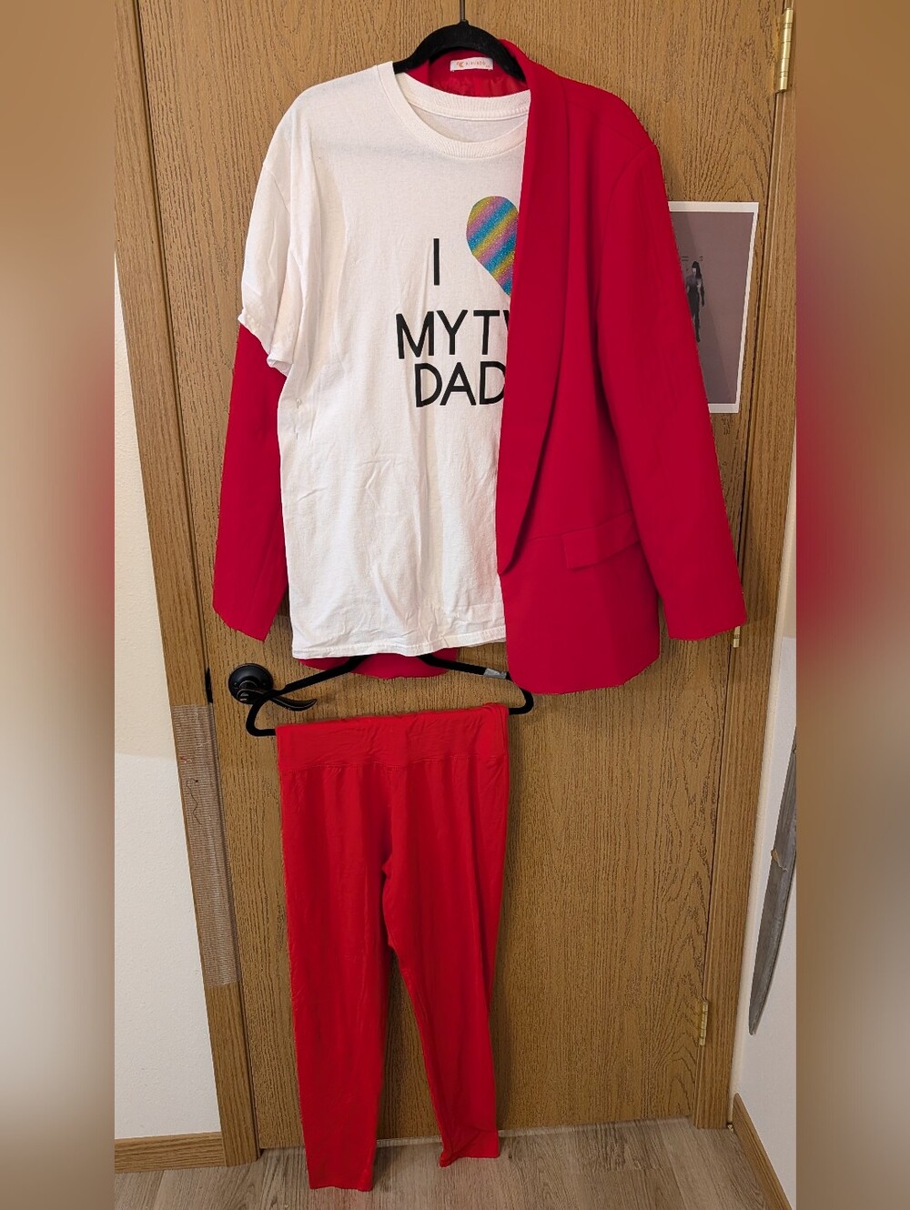 Charlie Hazbin Hotel "I ♥️ My Two Dads" Cosplay XXL Blazer, Leggings & T-shirt